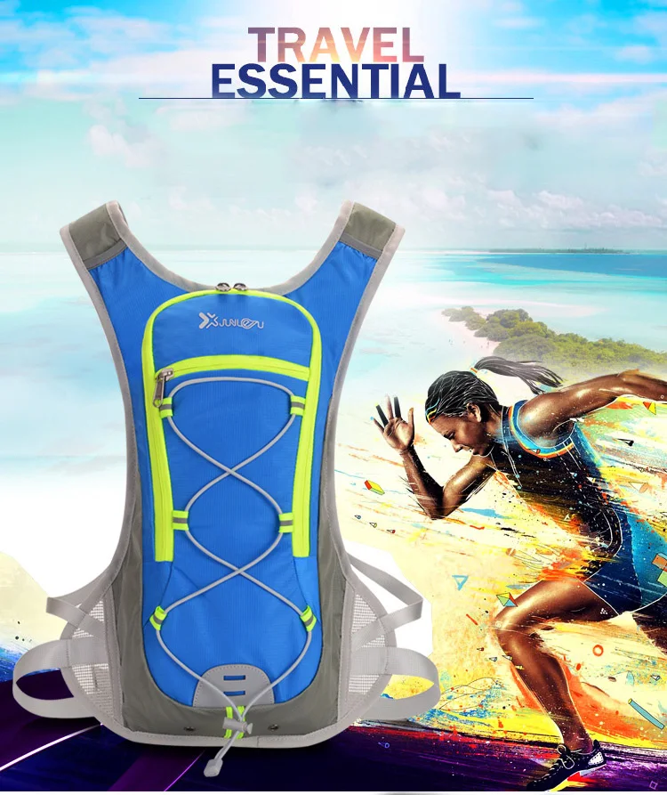 Discount 2In 1 Cycling Backpack Water Bag Waterproof Shoulder Backpack Ultralight Sport Riding MTB Hydration Backpack Running Bicycle Bag 70