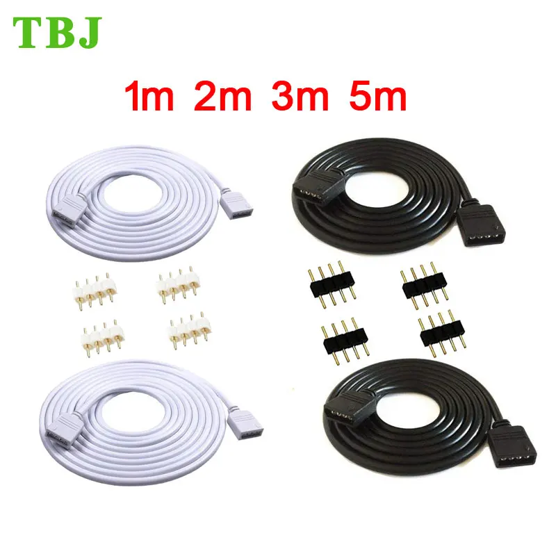 

RGB Extension Cable 1M 2M 3M 5M 4Pin 5Pin Connector Extension Cable Cord Wire for LED Strip 3528 5050 LED Strip