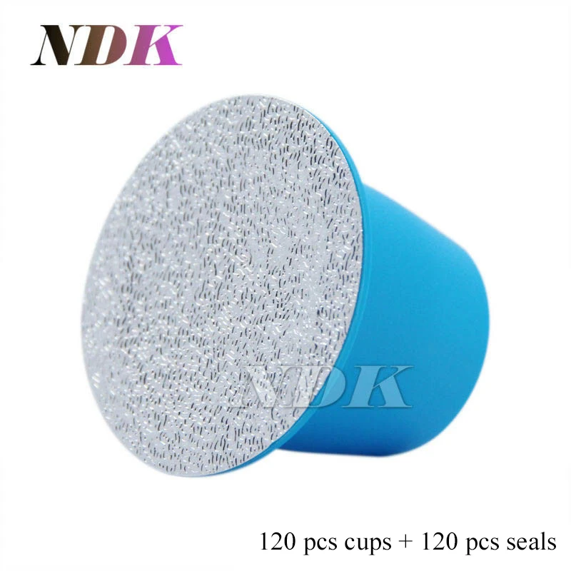 120 Pcs Nespresso Disposable Capsules Capsulas Cups Aluminum Seals Stickers For Nespresso Espresso Coffee