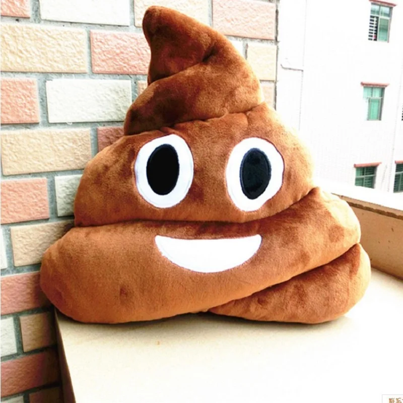 

2017 New Mini Cute Creative Cartoon Poo Shape Emoji Cushion Seat Office Nap Pillows Home Decorative Plush toy doll