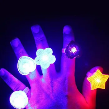 

LED Glow Ring for Birthday Christmas Party Decoration Light Up Flashing Finger Ring Party Favors Adult Kids Gift