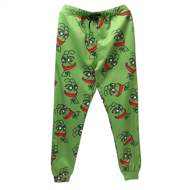 Raisevern Fashion 3D Pepe The Frog Joggers Pants Men/Women Funny Cartoon Sweatpants Trousers Elastic Waist Pants Dropship Pants