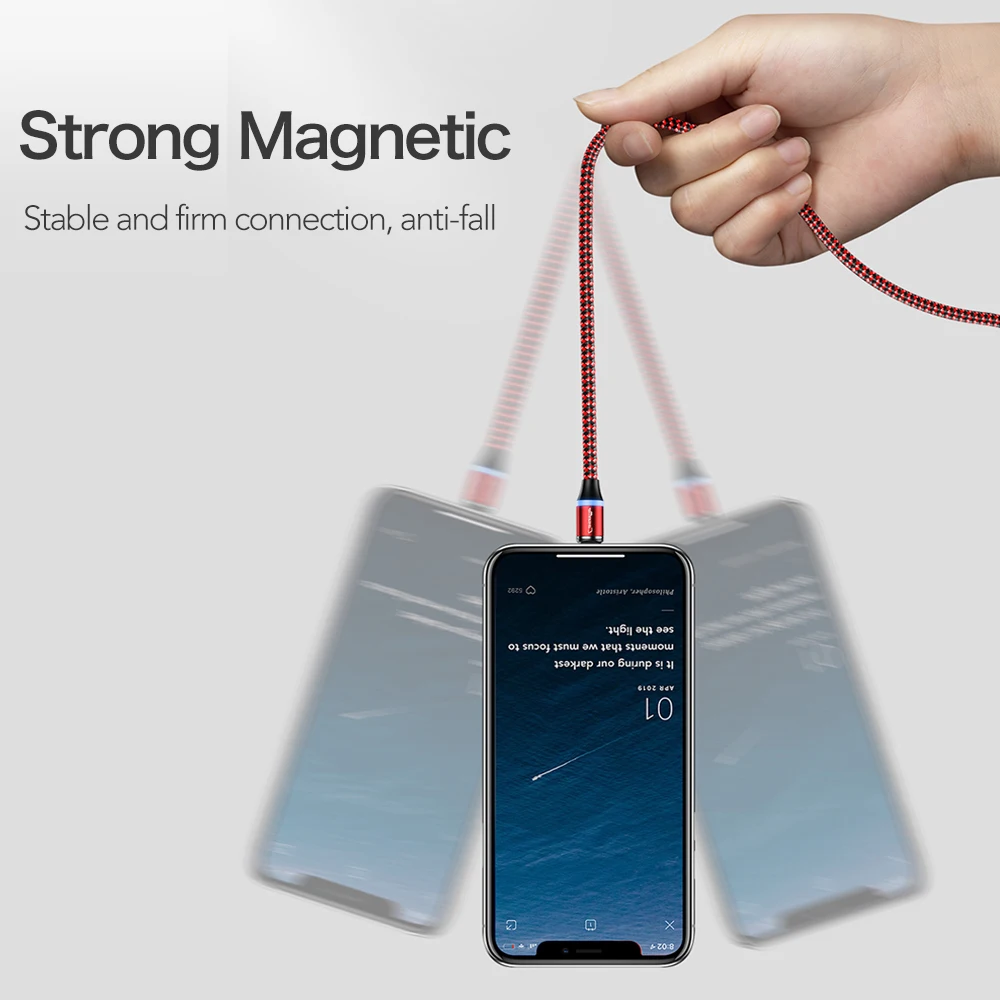Магнитный кабель Micro USB Type C для Samsung S10 S9 S8 iPhone XS MAX XR 8 7 6 6S Xiaomi зарядный кабель|Кабели