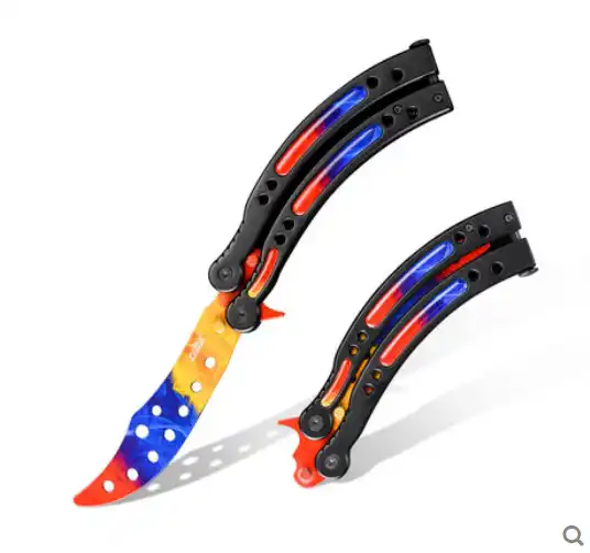 CSGO Косплей ножи бабочка игрушки нож Обучение складной balisong CF игры игрушки - изображение