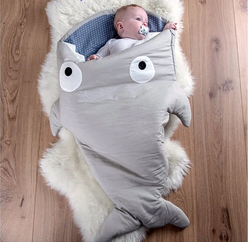 Retail-Cartoon-shark-sleeping-bags-newborn-baby-carriage-winter-bedding-warm-pretty-Sleepsacks-cotton-soft-Sleepsacks (1)