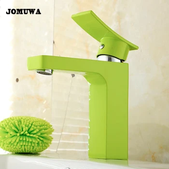 

High quality Green Basin Faucets Brass Single Handle bathroom Hot and cold water taps Sink Faucet
