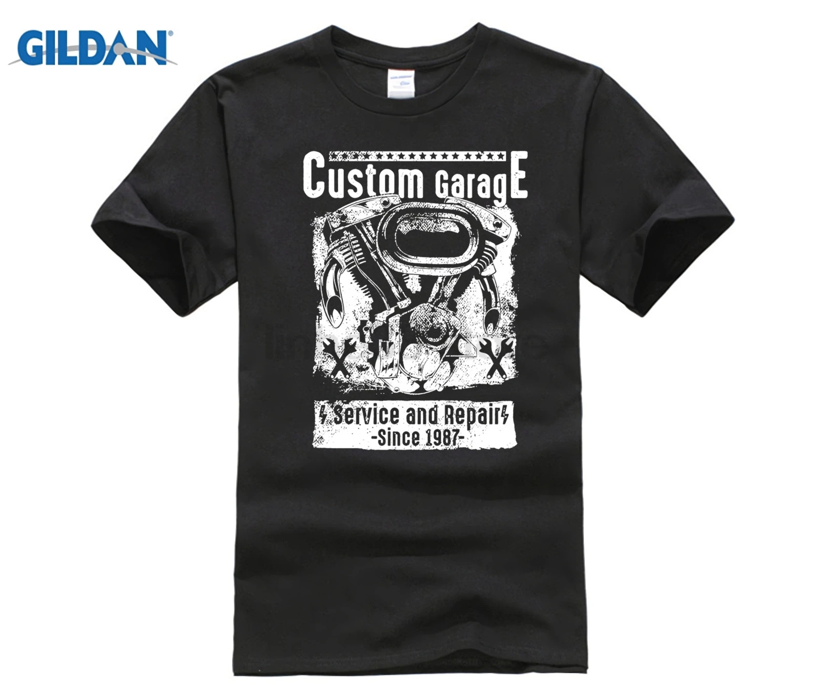 Custom Garage Service And Repair Vintage Design T Shirt In T