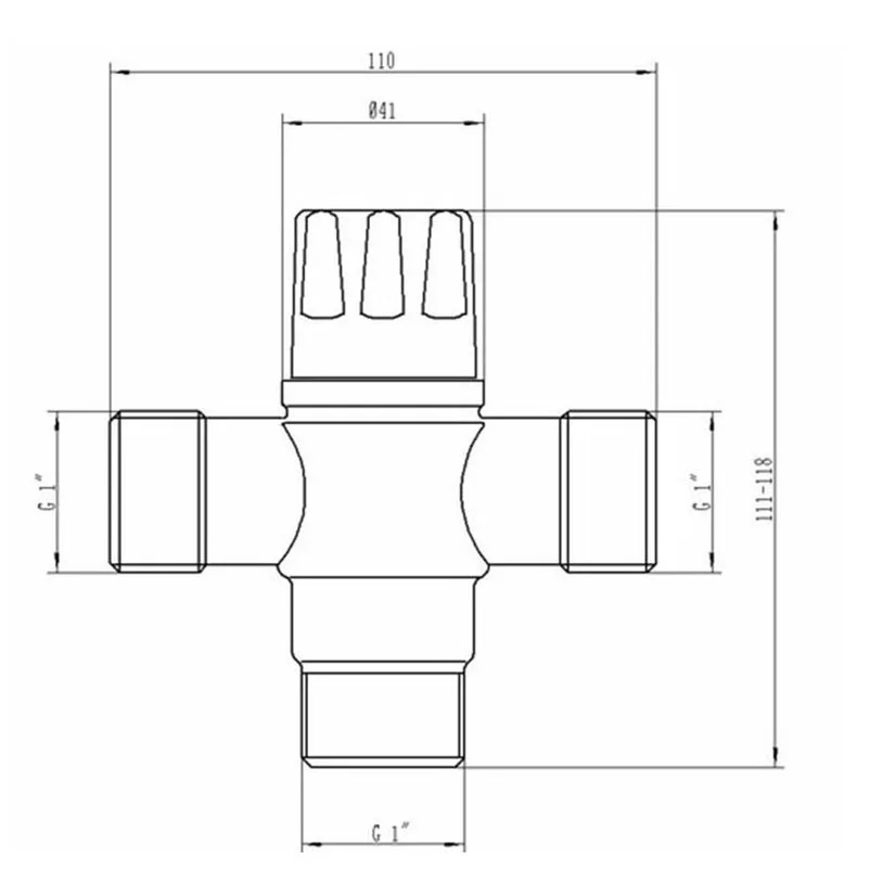 BSP Brass 1" DN25 Solar Heater Thermostatic valve Automatic Anti Scald thermostatic Mixing Valve