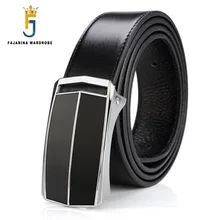 FAJARINA High Quality Genuine Leather Cowskin Belts Strap Male Jeans Cowhide Black Belt Cummerbunds for Men New Design LUFJ319A