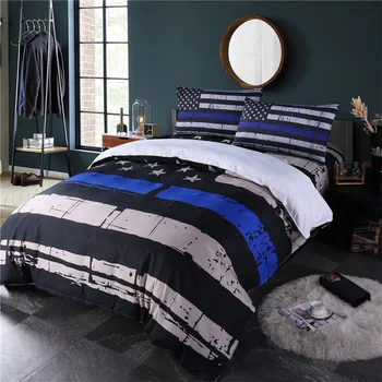 

Blue Stars Stripes Flag Bedding Set American Flag Design Duvet Cover King Queen Bedding Flag Day National Day Gift Home Decor
