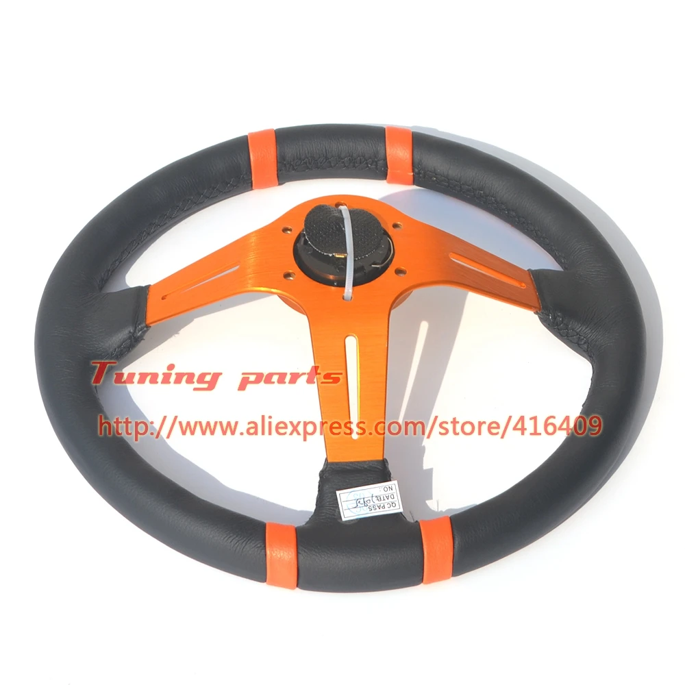 LYJ orange drifting steering wheel 350mm (2)