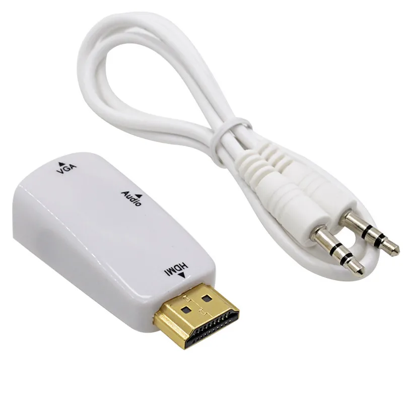 Mosunx HDMI в VGA конвертер адаптер + аудио кабель для ПК компьютера HDTV дисплей проектор