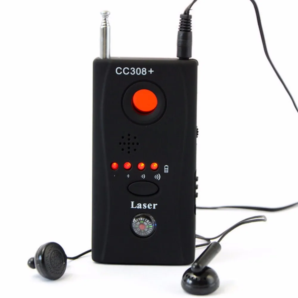 1PC Full Range Anti-Spy Bug Detector CC308+ Mini Wireless Camera Signal GSM Device Finder Protect Security
