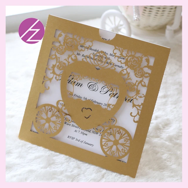 100 Pcs Baby Shower Carriage Crafts Cards Laser Cut Paper Card 100 Pcs Baby Shower Carriage Crafts Cards Laser Cut Paper Card Party Wedding Invitation