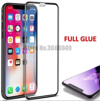 

100pcs Full Glue tempered glass Screen Protector Tempered Glass Full Coverage Hardness for iPhone XR XS MAX X 8 7 6