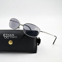 Ретро Для женщин mensun очки для чтения с Чехол серебристого цвета, металлическая оправа, считыватели серые линзы в серебристой оправе очки диоптрий+ 1,0-3,0 A1