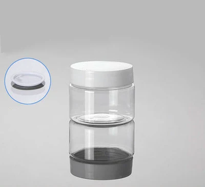 

50G transparent PET cream jar with white lid ,plastic clear empty 50g cosmetic container wholesale