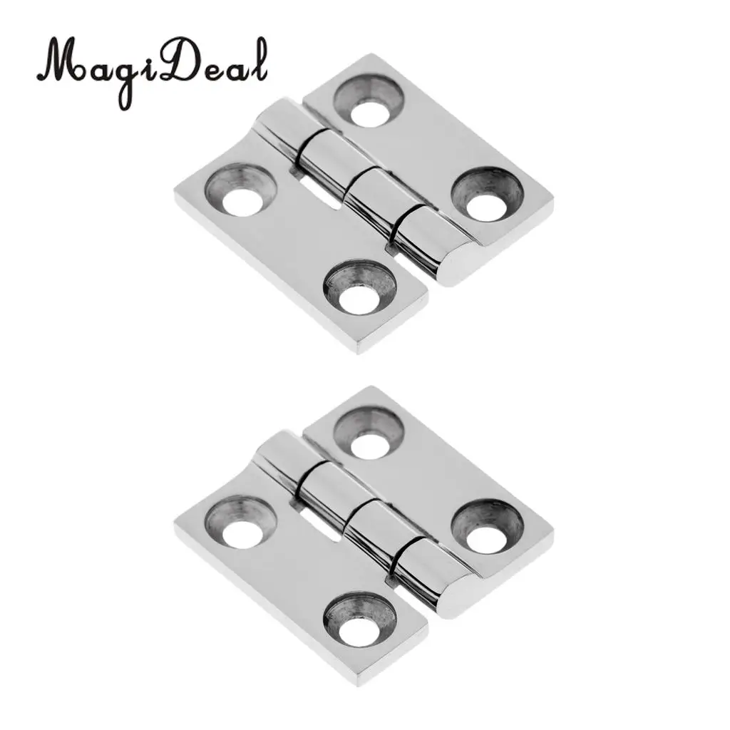2 x Heavy Duty High Polished Butt Door Hinge 38mm 1-1/2' 316 Marine Grade Stainless Steel DIY Boat Hardware Accessories