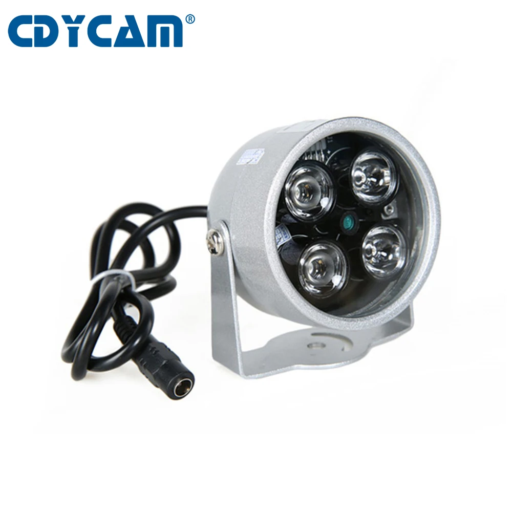 CDYCAM CCTV светодиодный S 4 Массив ИК светодиодный осветитель CCTV инфракрасный Водонепроницаемый ночного видения для поддержка камеры безопасности Удлинительный кабель - Цвет: LED Light