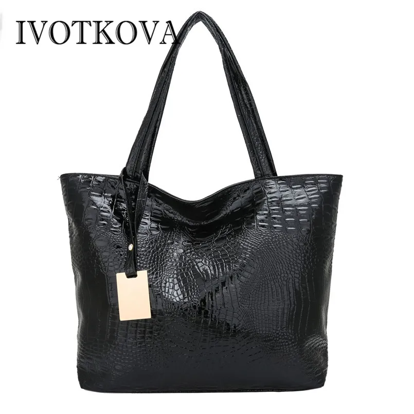 

IVOTKOVA Vintage Women's Handbags Famous Fashion Brand Shoulder Bags Ladies Totes Simple Alligator Bolsa Women Purses Bag
