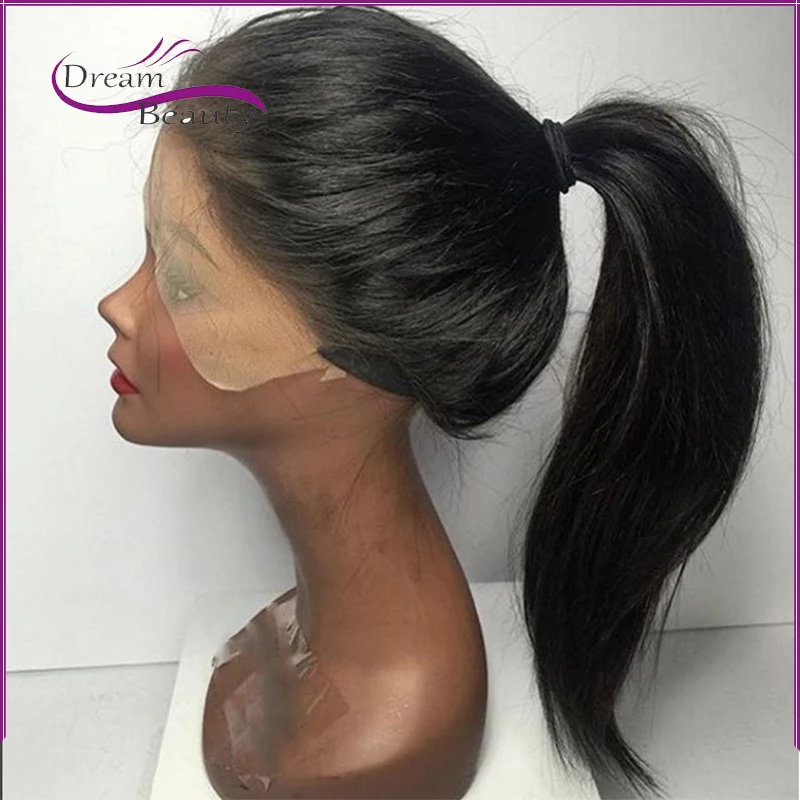 

8A Full Lace Human Hair Wigs with baby hair silk straight human hair lace wigs Glueless Full Lace Wig Lace Front Human Hair Wigs