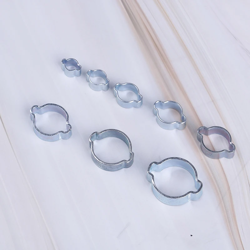 Wholesale 10 Pcs/lot Hose Clamp Double Ears Clamp Worm Drive Fuel Water Hose Pipe Clamps Clips Hose Fuel Clamps