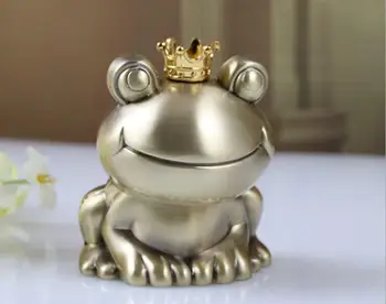 

Creative frog shape metal piggy bank safe metal money box coin bank storage box for save money CXG010