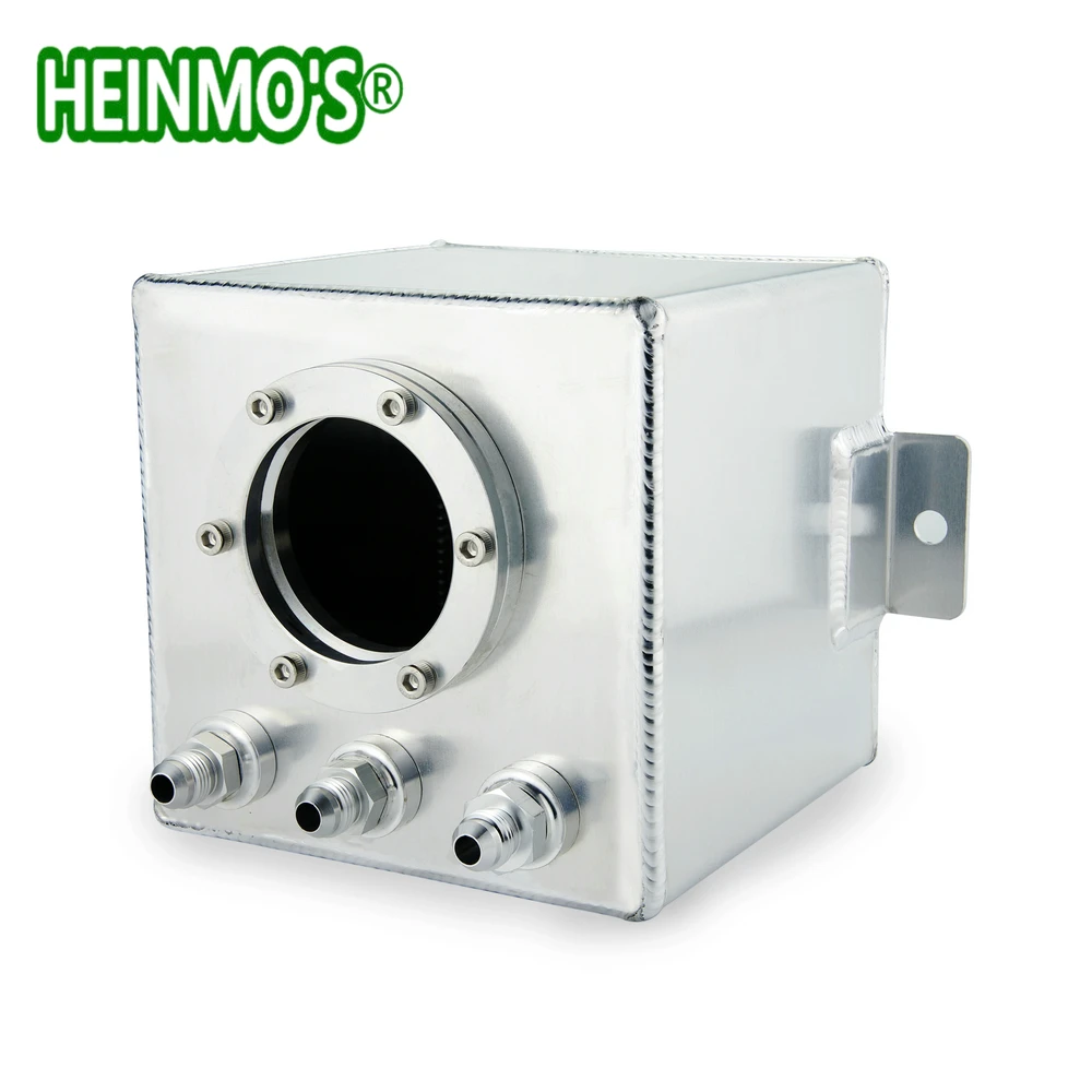 Universal 2L Fuel Surge Tank Petrol Can Swirl Pot System Polished Alloy Aluminum Reservoir Oil Catch Can Supply Tank  (17)