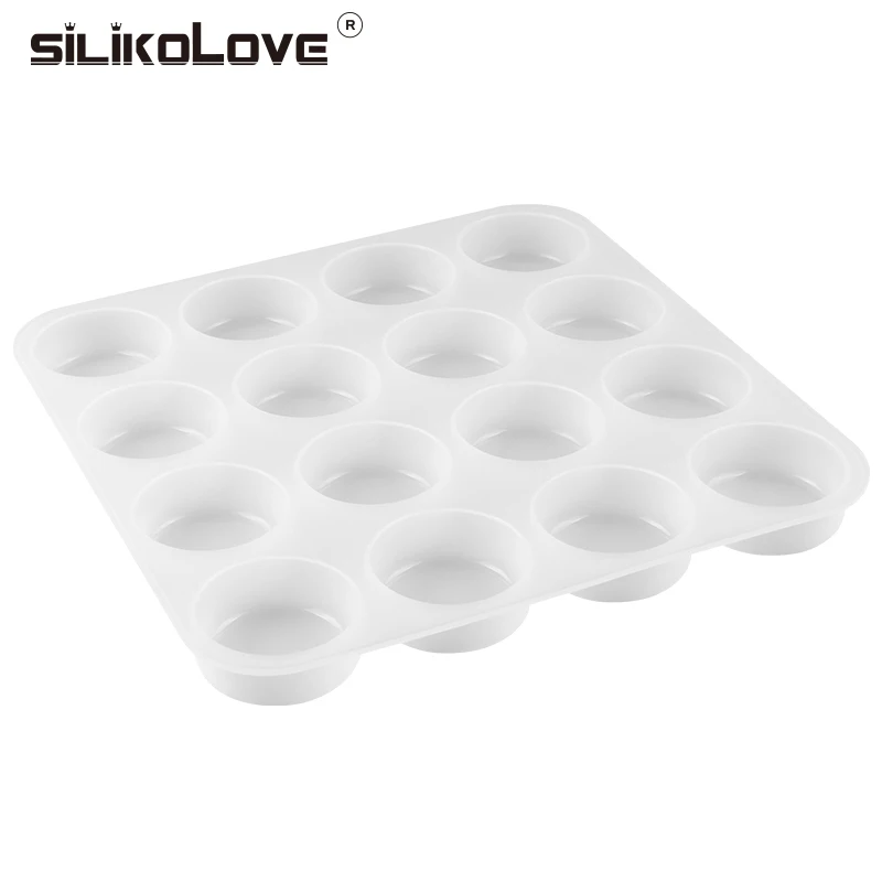 SILIKELOVE 16 полостей круглая форма для мыла силиконовая большие формы ручной