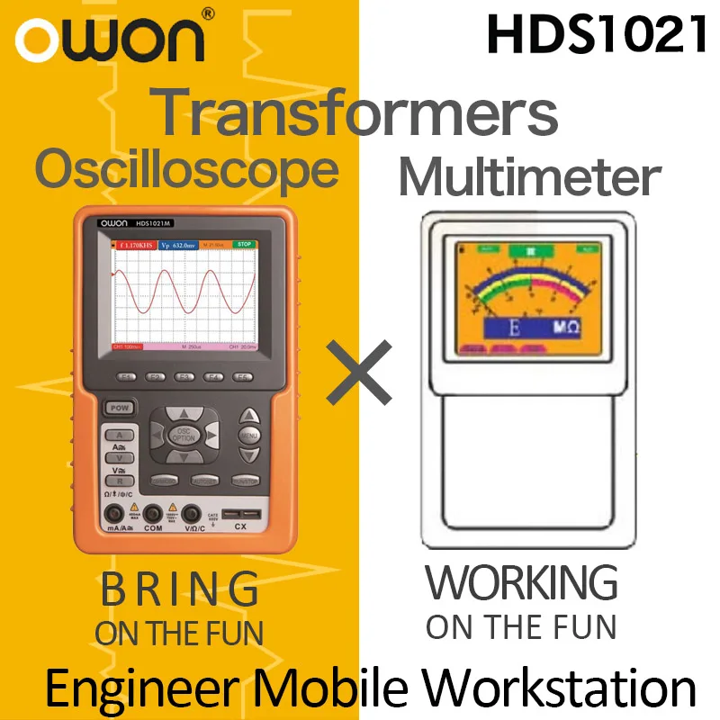 Osciloscopio OWON con multímetro HDS1021M-N 1 canal 20 Mhz embalaje original 