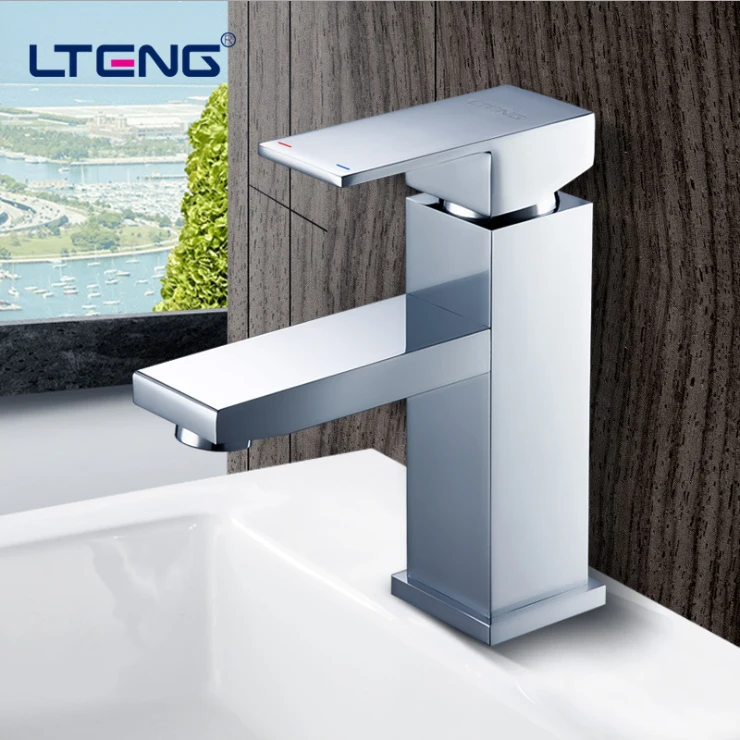 

LTENG Basin high quality copper faucet Hot and cold water faucet Ceramic spool Contemporary design Free shipping