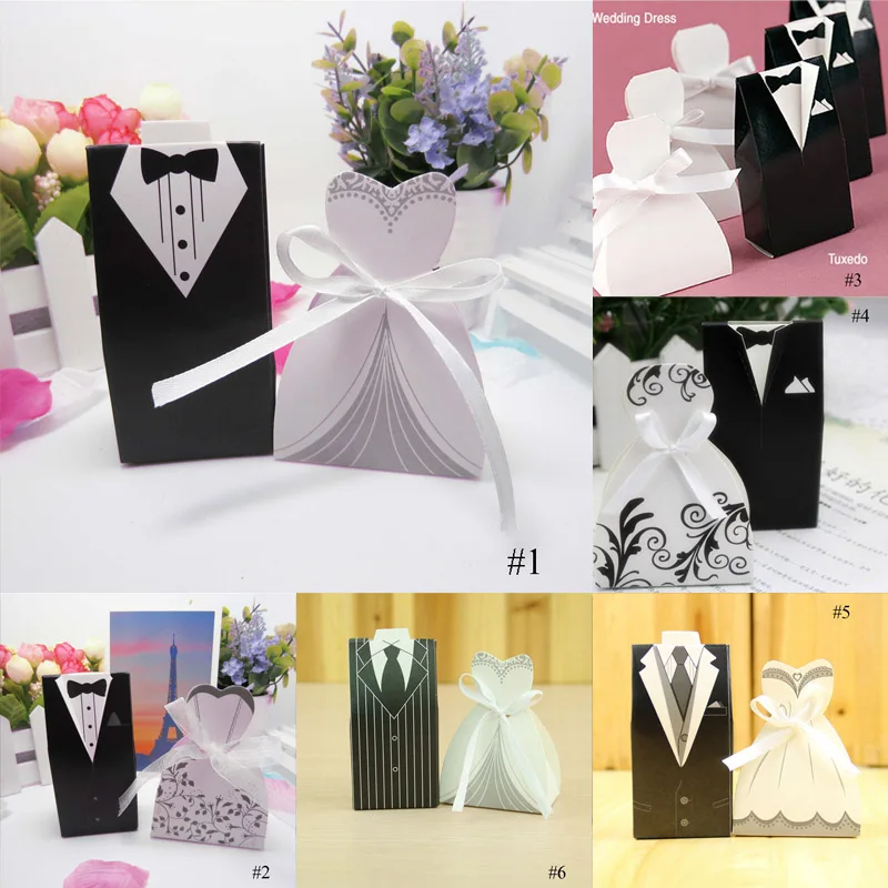 

Candy Boxes Bride Groom Wedding Suit Design Creativity Paper Gift Box Wedding Party Chocolate Wedding Supply