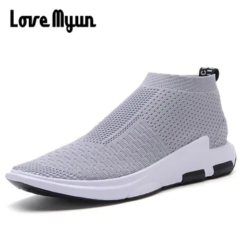 

spring New mens fashion sneakers casual Mesh Breathable shoes Lovers slip on lightweight shoes big size dropshipping WD-15
