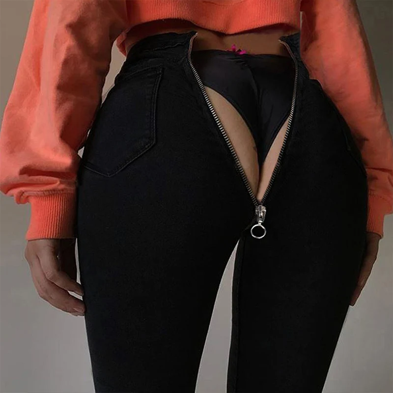 

LARGERLOF Jeans Women Sexy Back Zipper Jeans Spring Fashion boyfriended Jeans For Women JN45505