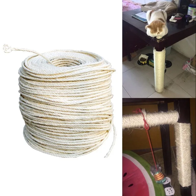 

1/3/5M Sisal Rope For Cat Tree Cat Climbing Frame DIY Cat Scratching Post Making Desk Legs Binding Sharpen Claw Pet Toy For Cats