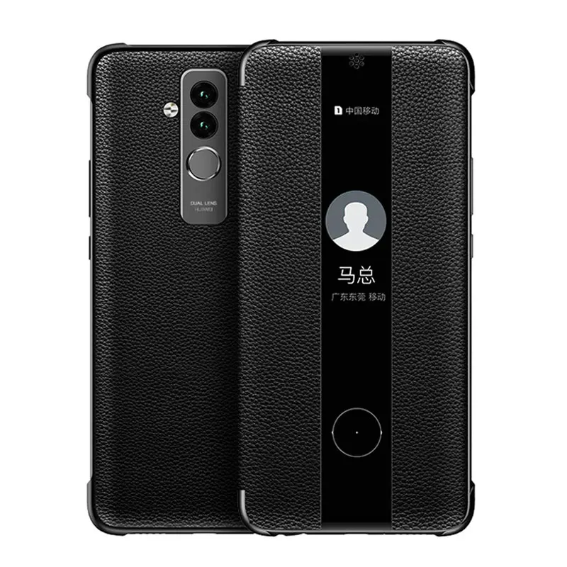 

For Huawei Mate 20 Lite Case Genuine Leather Mate 20 Lite Flip Case Full Protection Porsche Design View Cover Mate 20 Lite Case