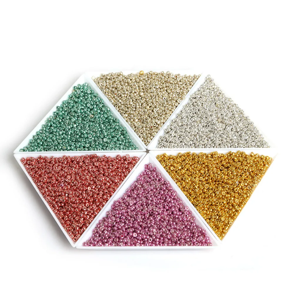 

Hot Fashion 2MM Metallic Seed Beads Glass Spacer Loose Beads For Jewelry Making Bracelet DIY Jewelry Findings
