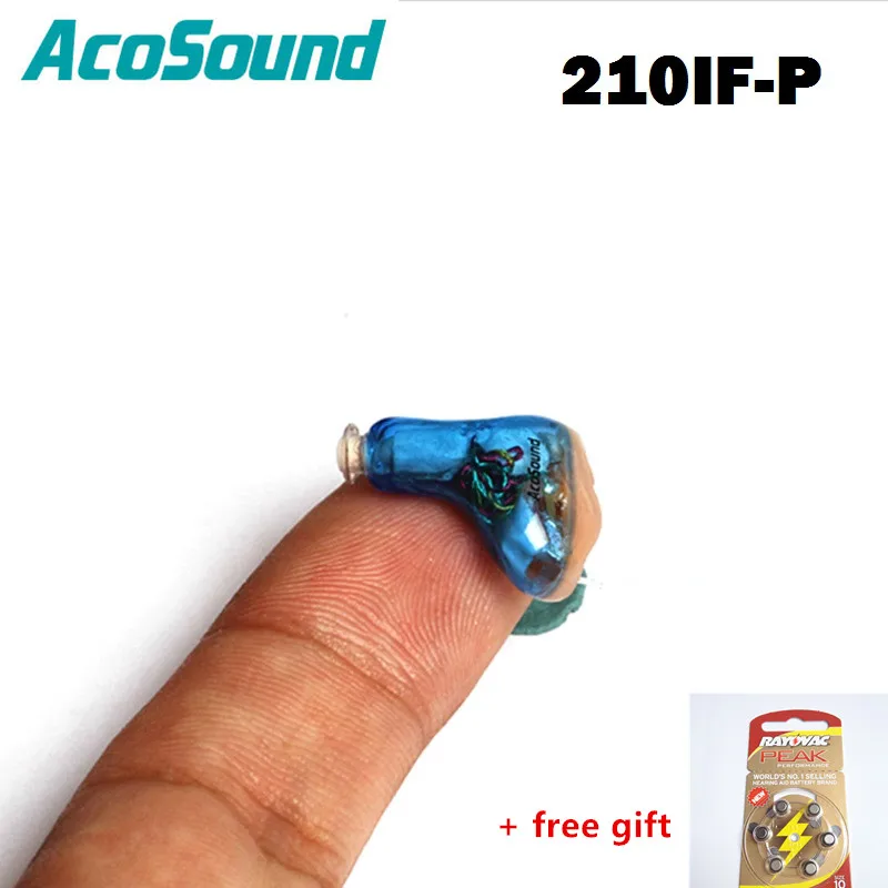 AcoSound 210IF-P Invisible CIC Hearing Aid Digital for the elderly Portable Audiphones Mini Sound Amplifier Ear Aids A10 battery (4)