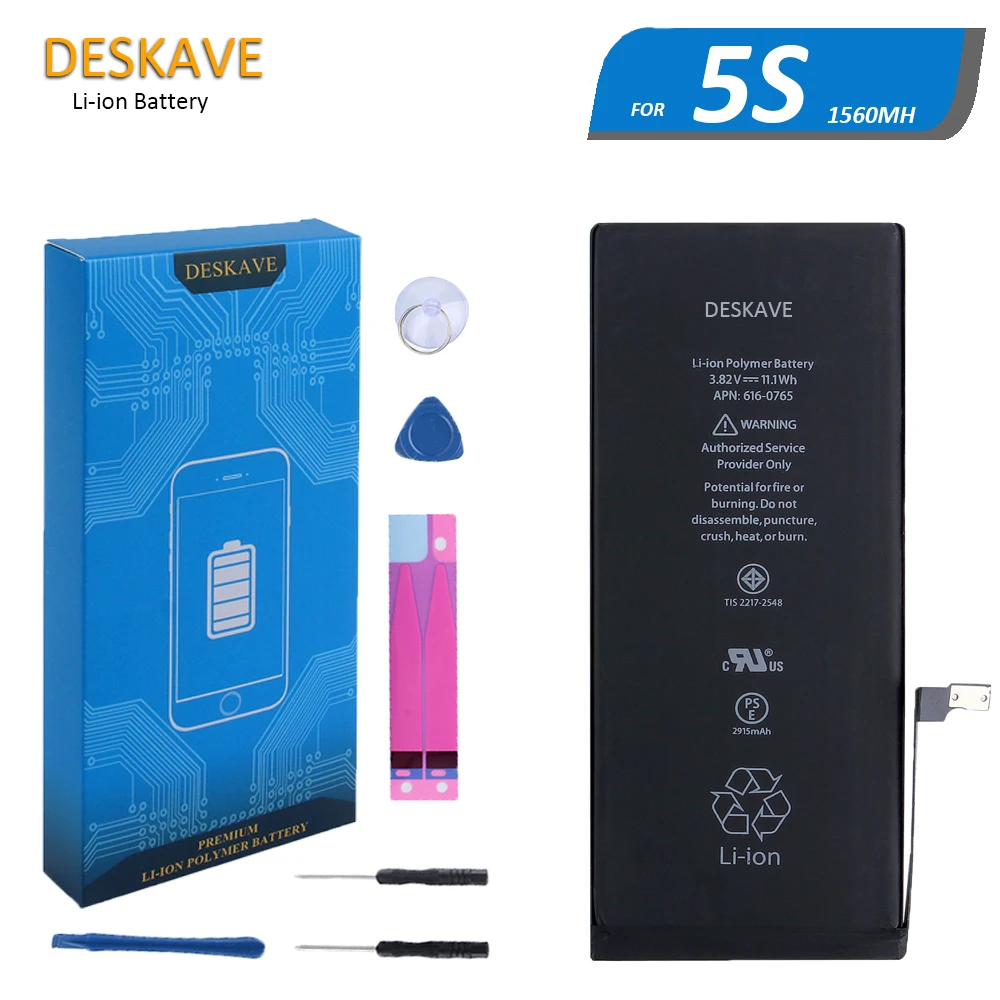 

1 Piece Brand New AAA Quality Phone Battery for iPhone 5S 5C High Real Capacity 1560mah Zero Cycle Free Tool with Sticker Kit