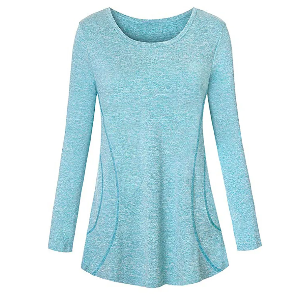 Sleeper#401 Новая модная женская повседневная спортивная крутая футболка для тренировок Топ Туника натуральный цвет мягкий Повседневный - Цвет: Blue