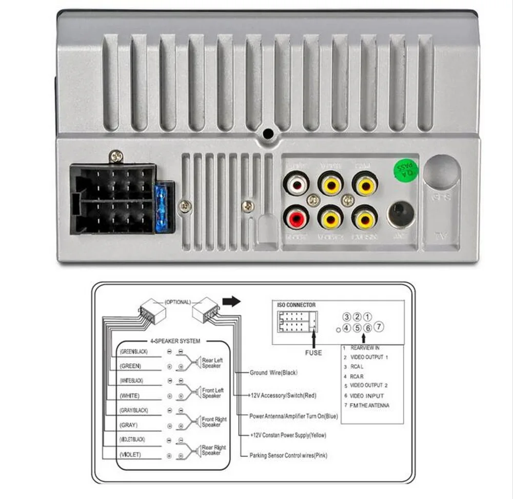 2 Din 7 дюймов автомобильное радио сенсорный экран USB TF Auxin FM стерео с CCD задней камерой Bluetooth автомобиля MP5 MP4 плеер радио