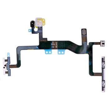 

50Pcs/lot Original New Power On Off Flex Volume Mute Switch with Microphone Flex Cable for iPhone 6S 4.7" Replacement Parts