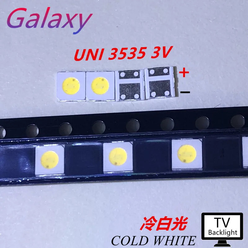 UNI 3537 3535 50 шт. 1 Вт Светодиодный чип 2 90LM 3v холодный белый ЖК подсветка для