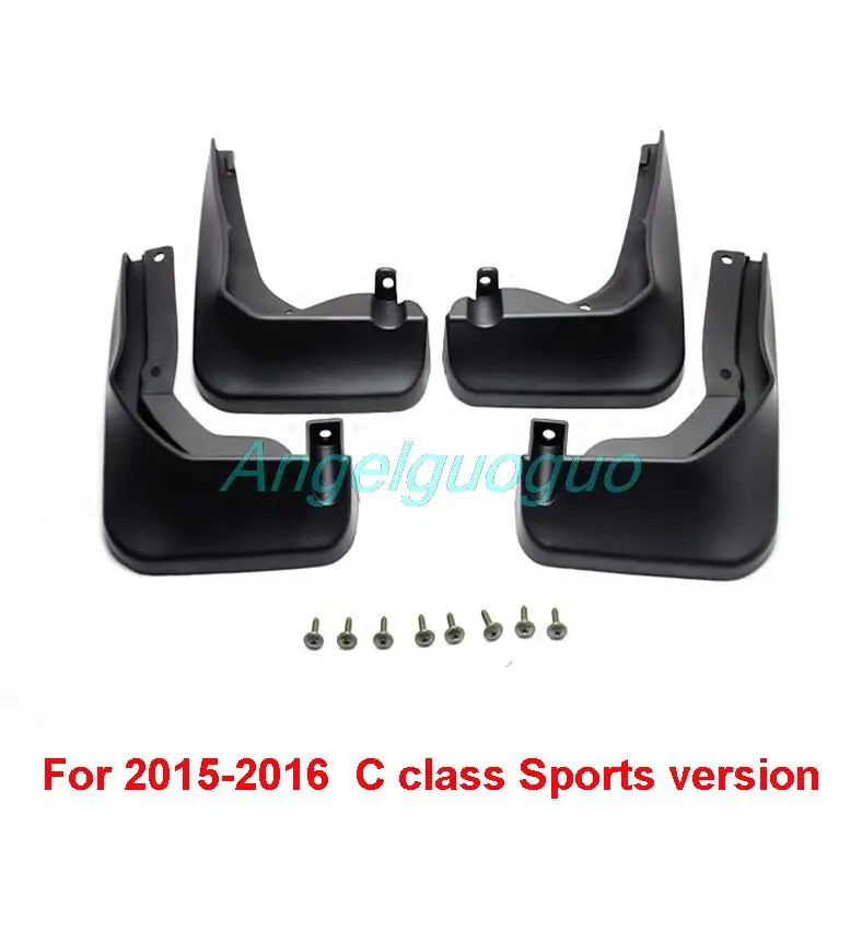 Car Mud Flaps Splash Guard- Soft material Mudguards fit for Mercedes Benz 2015-2016 C-Class W205 C180L C200L C260 C300L