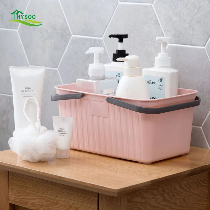 Japanese portable shower basket bathroom plastic storage basket bath