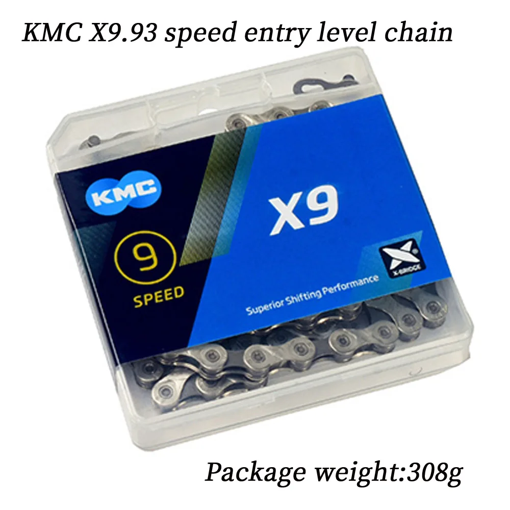 KMC X8.93 X9.93 X10.93 X11.93 велосипедная цепь 118L 11 для скоростного велосипеда с