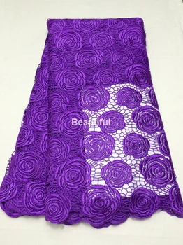 

Super promotion chemical water soluble african cord lace fabric French net guipure for sewing dress 5yards/lot