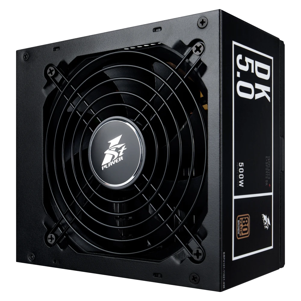 

1STPLAYER DK 5.0 500W Active PFC High Performance ATX Power Supply 80 Plus Bronze Certified Non-Modular