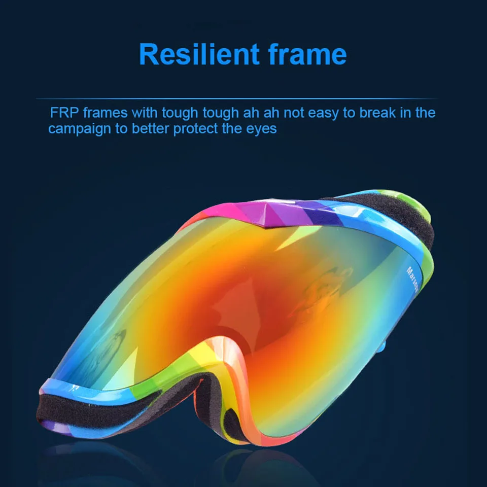 Бренд Marsnow, лыжные очки, двухслойные, UV400, анти-туман, большая Лыжная маска, очки для катания на лыжах, для мужчин и женщин, зимние очки для сноуборда