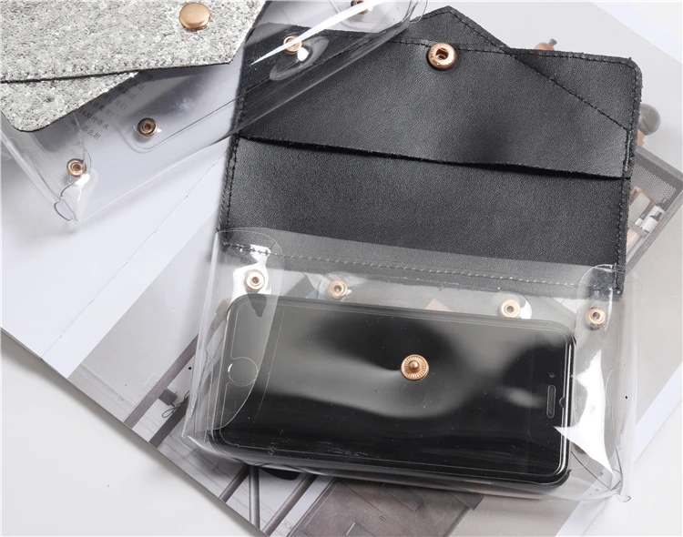 2019 новая сумка из ПВХ с блестками для талии, Женская съемная прозрачная сумка с блестящим поясом, кошелек для телефона, Желейная сумка для